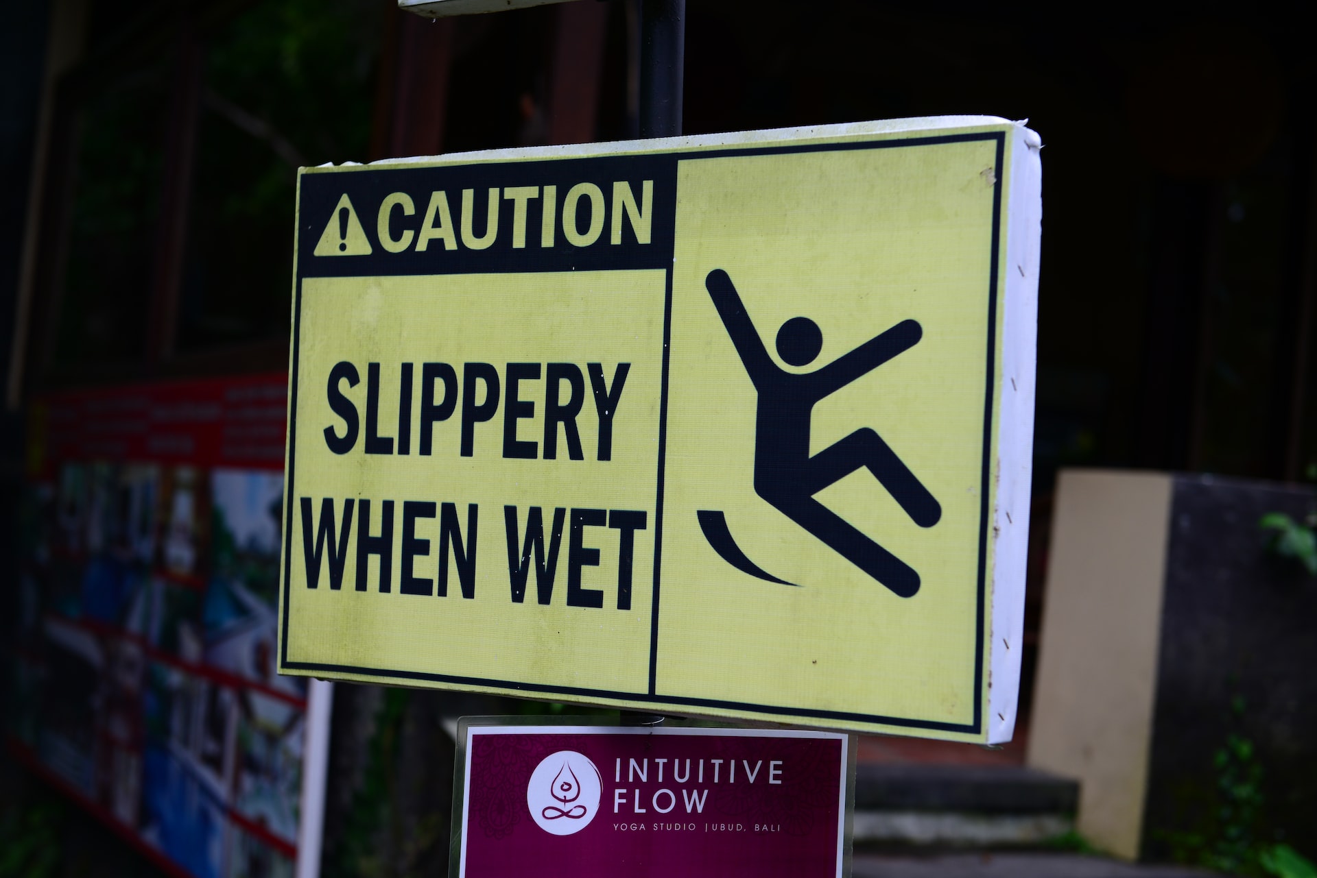 slippery when wet sign slippery when wet sign